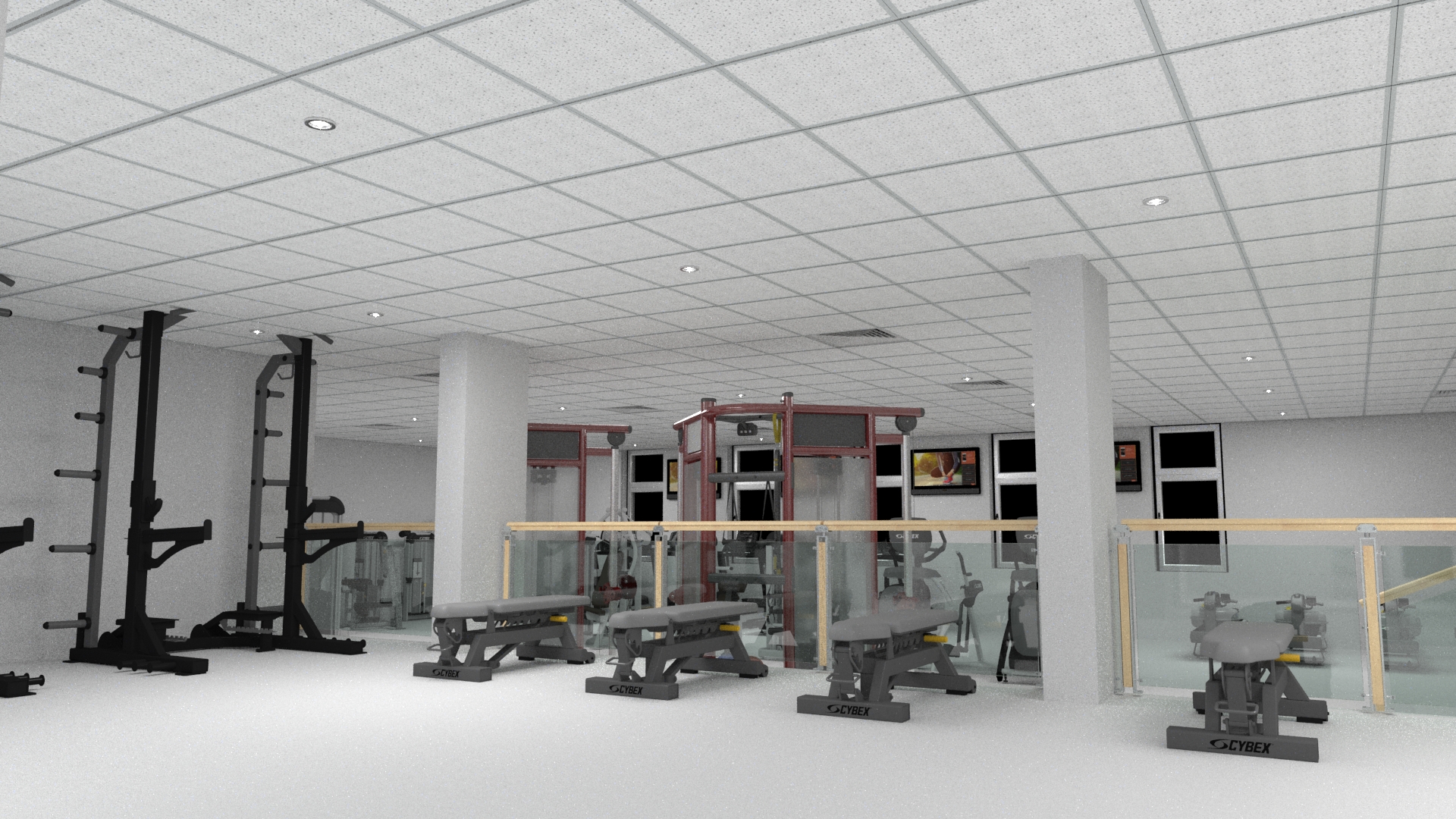 Fitness center interior design