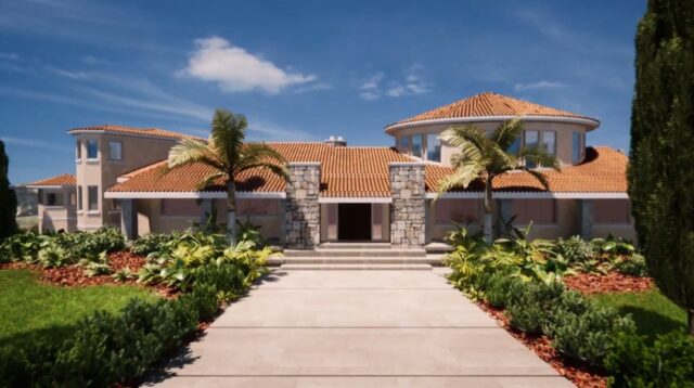 California Mansion 3D Fly-Through