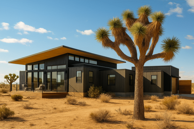 Containerized housing in Lancaster, California loading=