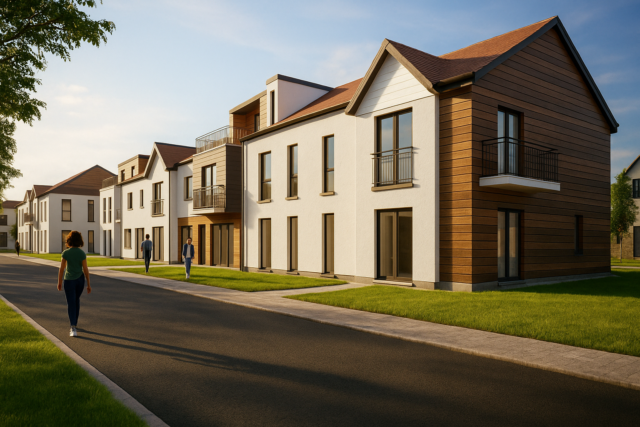 Modern Residential and Street Rendering=