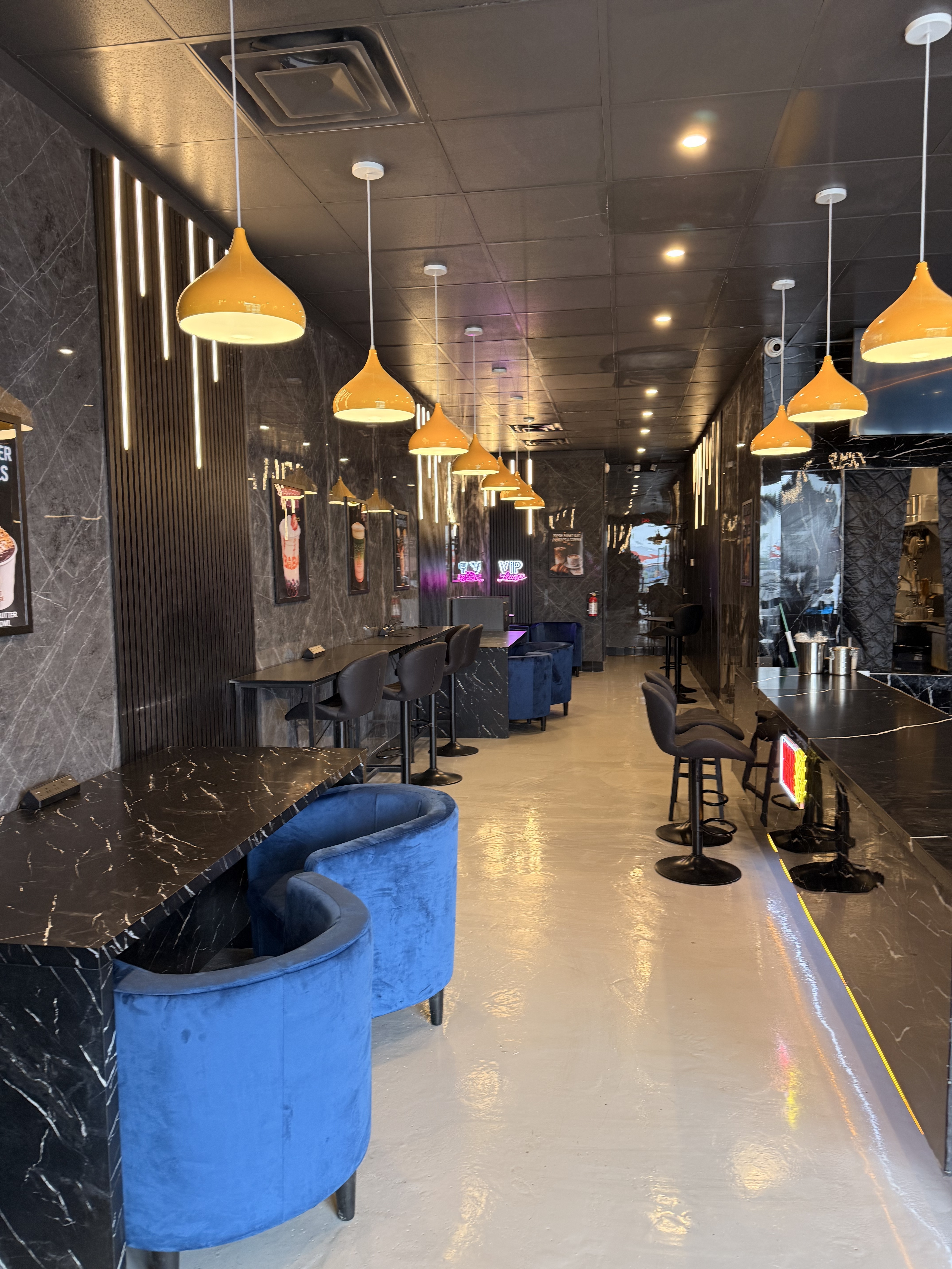 Baba Boba Tea and Coffee Shop interior design in Inglewood CA